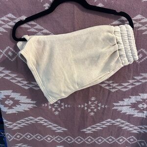 PrettyLittleThing Cream High Waist Shorts